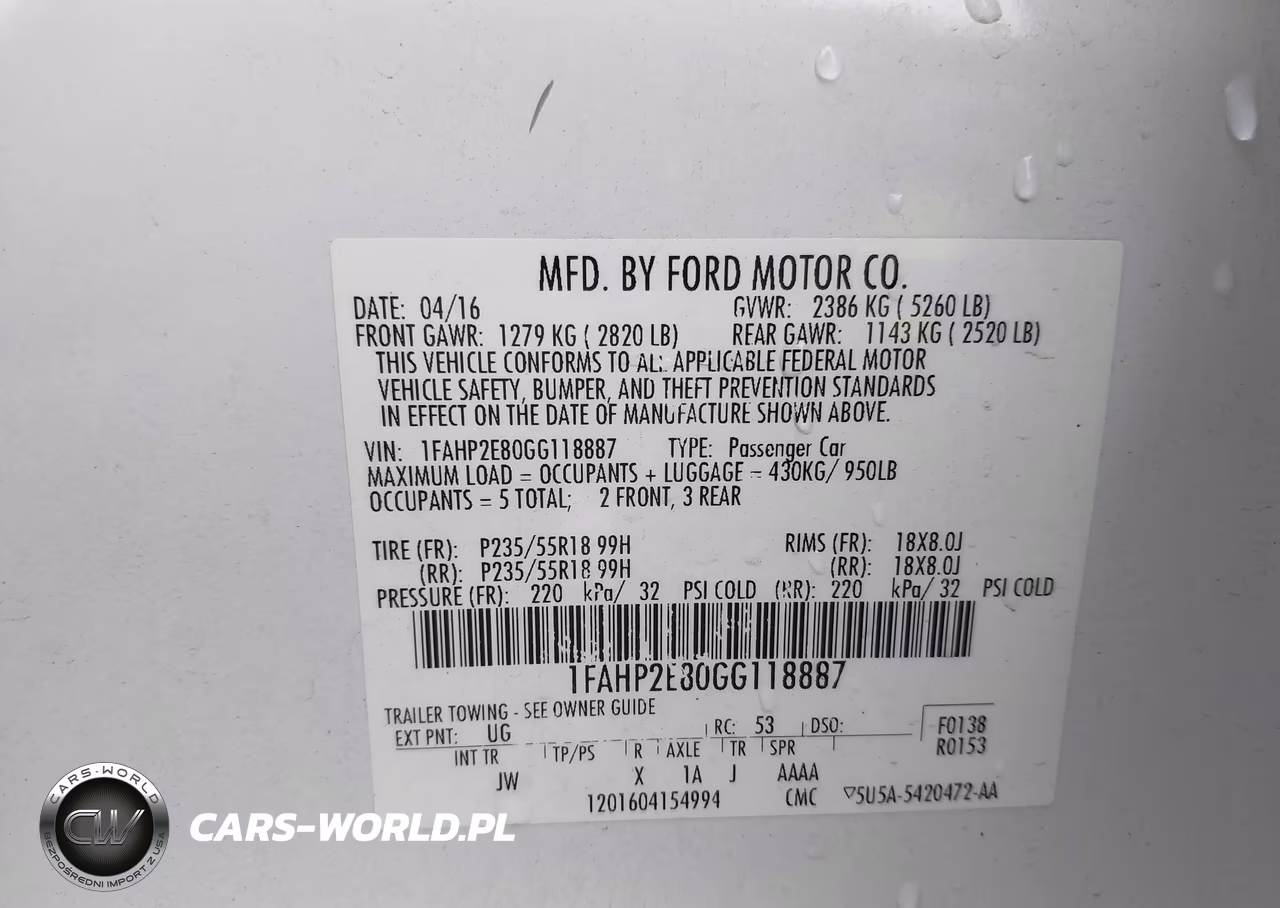 2016 Ford Taurus Sel VIN:1FAHP2E80GG118887 - 9