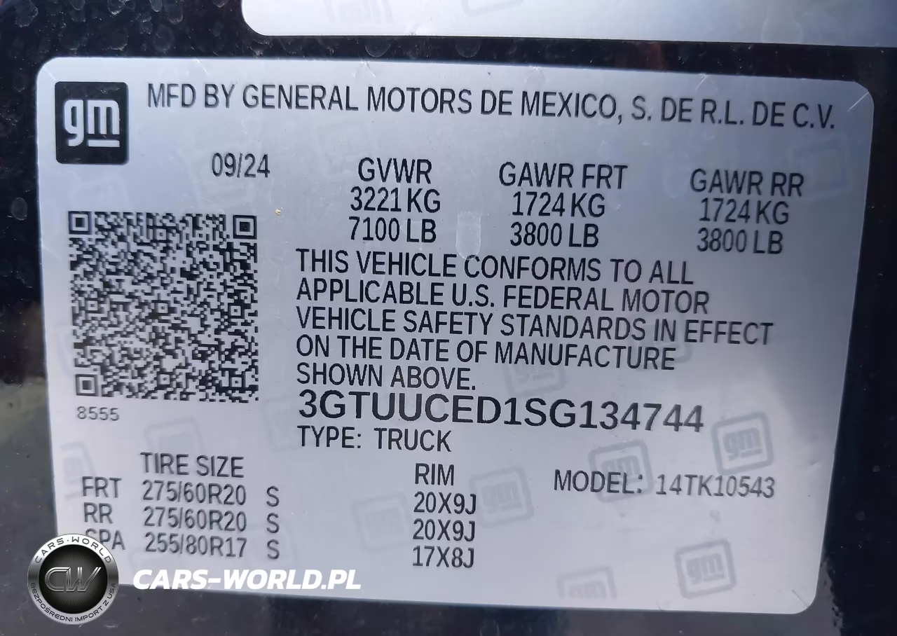 2025 GMC Sierra 1500 4Wd Short Box Elevation With 3Sb VIN:3GTUUCED1SG134744 - 9