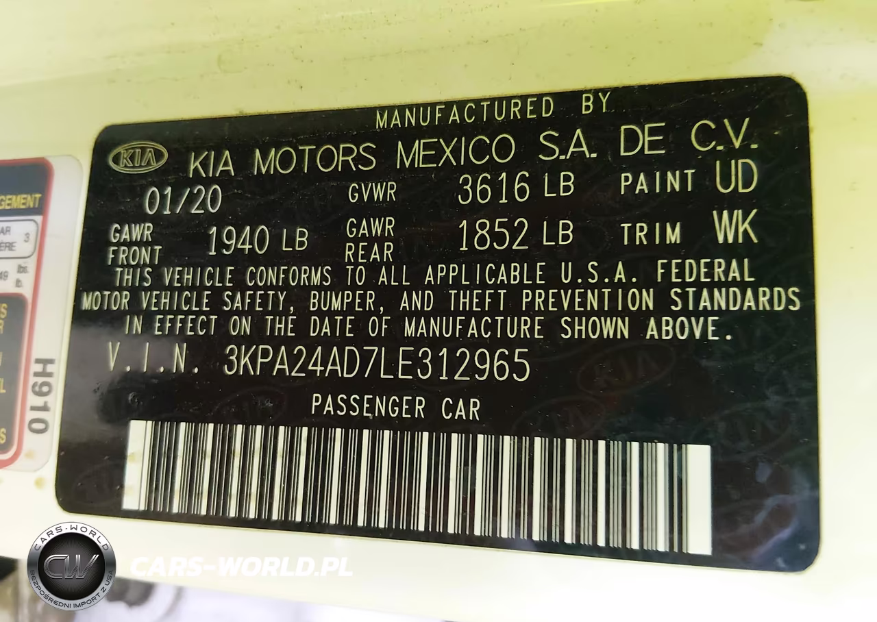 2020 Kia Rio S VIN:3KPA24AD7LE312965 - 9
