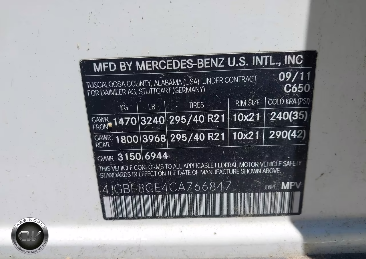 2012 Mercedes-Benz Gl 550 4Matic VIN:4JGBF8GE4CA766847 - 9