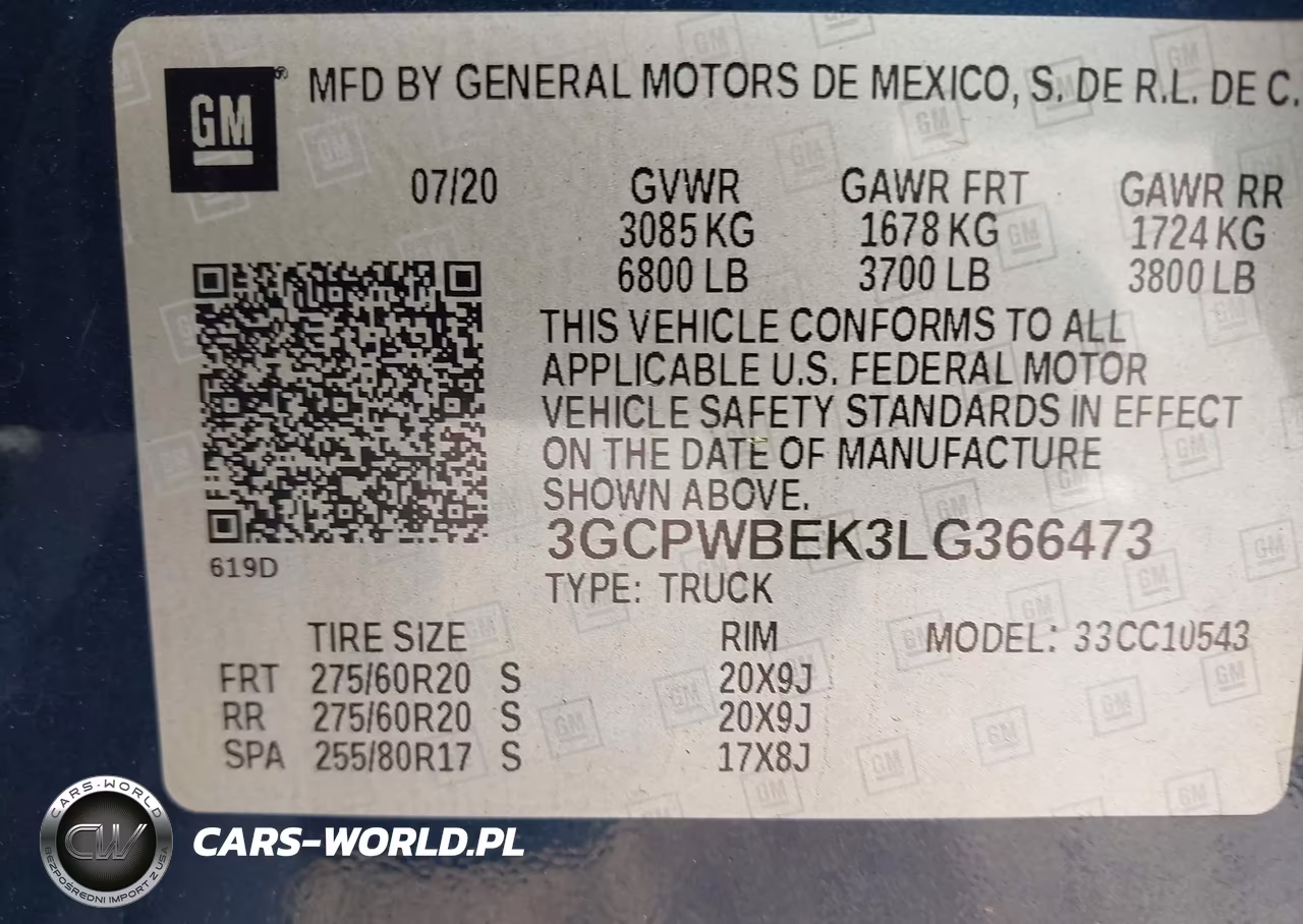 2020 Chevrolet Silverado 1500 VIN:3GCPWBEK3LG366473 - 9