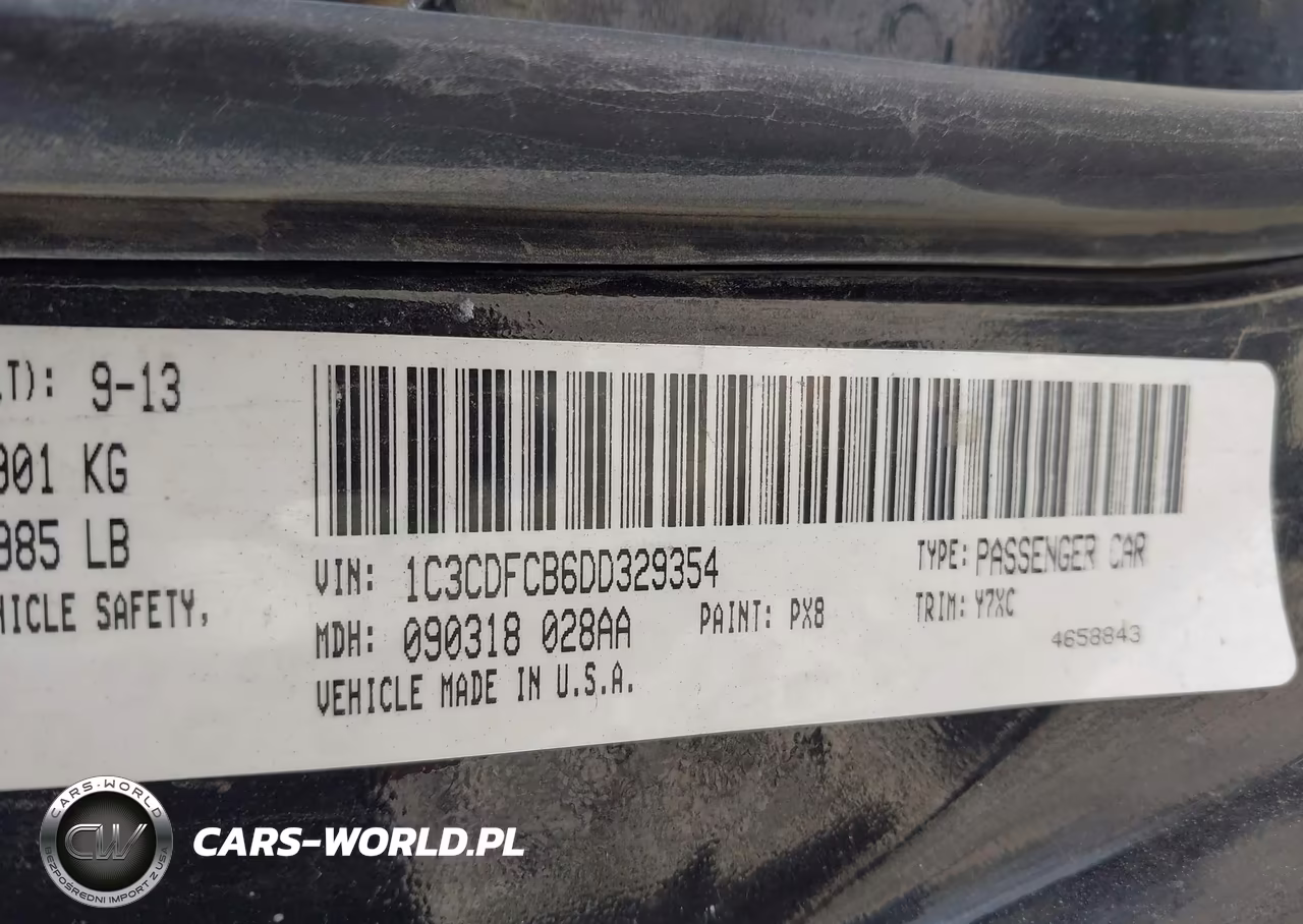 2013 Dodge Dart Gt VIN:1C3CDFCB6DD329354 - 9
