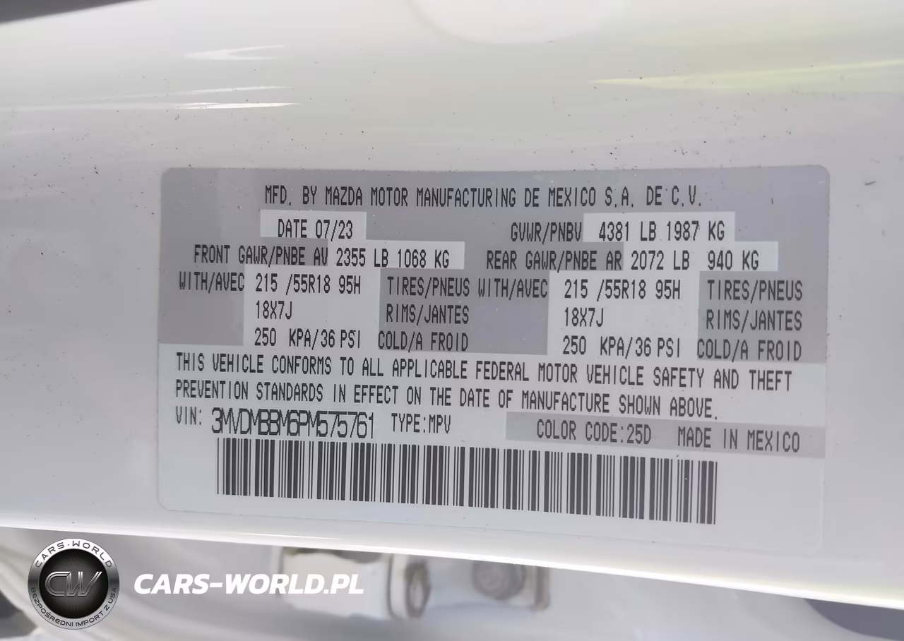 2023 Mazda Cx-30 2.5 S Select VIN:3MVDMBBM6PM575761 - 7