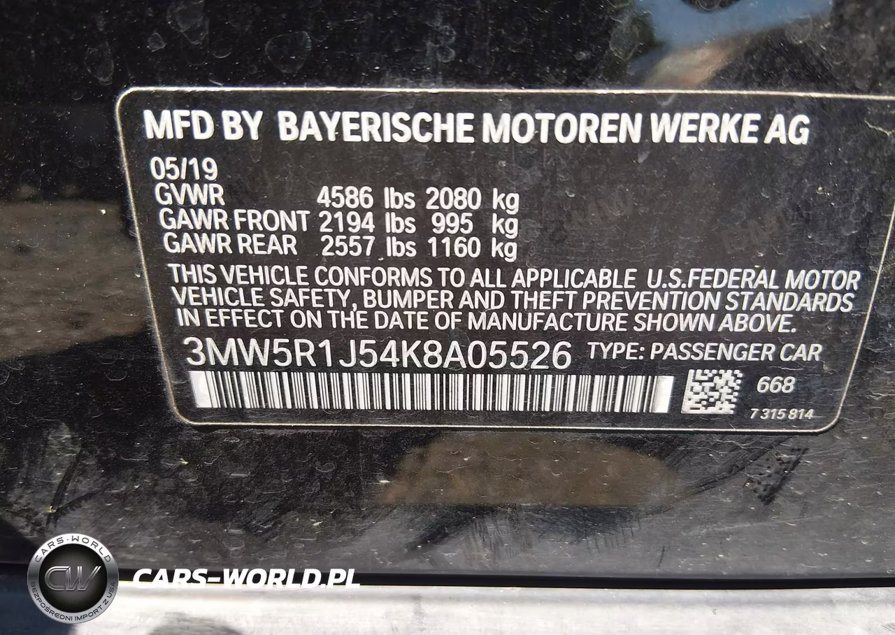 2019 BMW 330I VIN:3MW5R1J54K8A05526 - 9