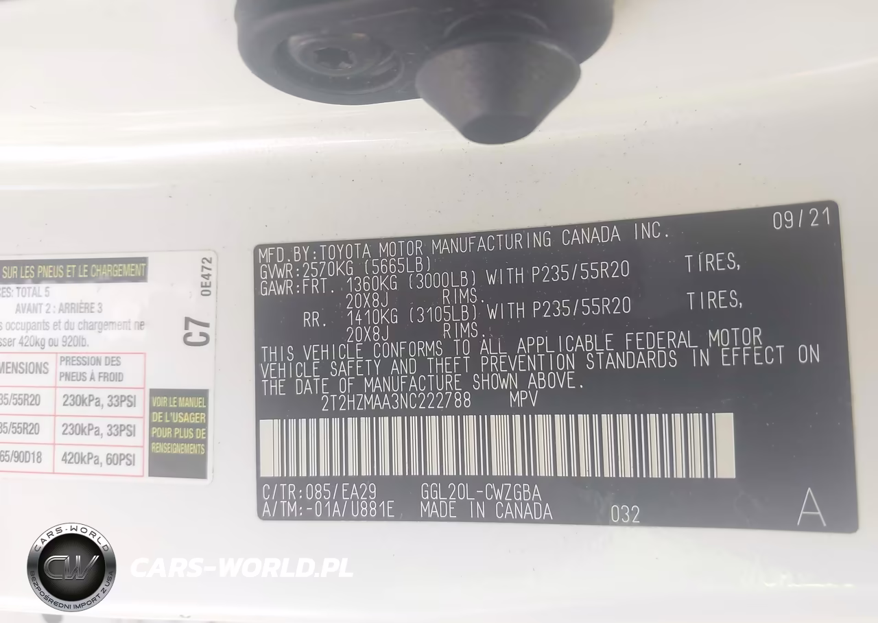 2022 Lexus Rx 350 VIN:2T2HZMAA3NC222788 - 9