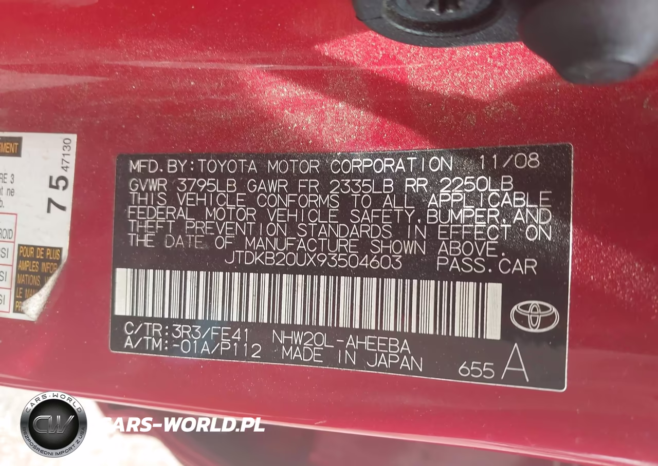 2009 Toyota Prius VIN:JTDKB20UX93504603 - 9