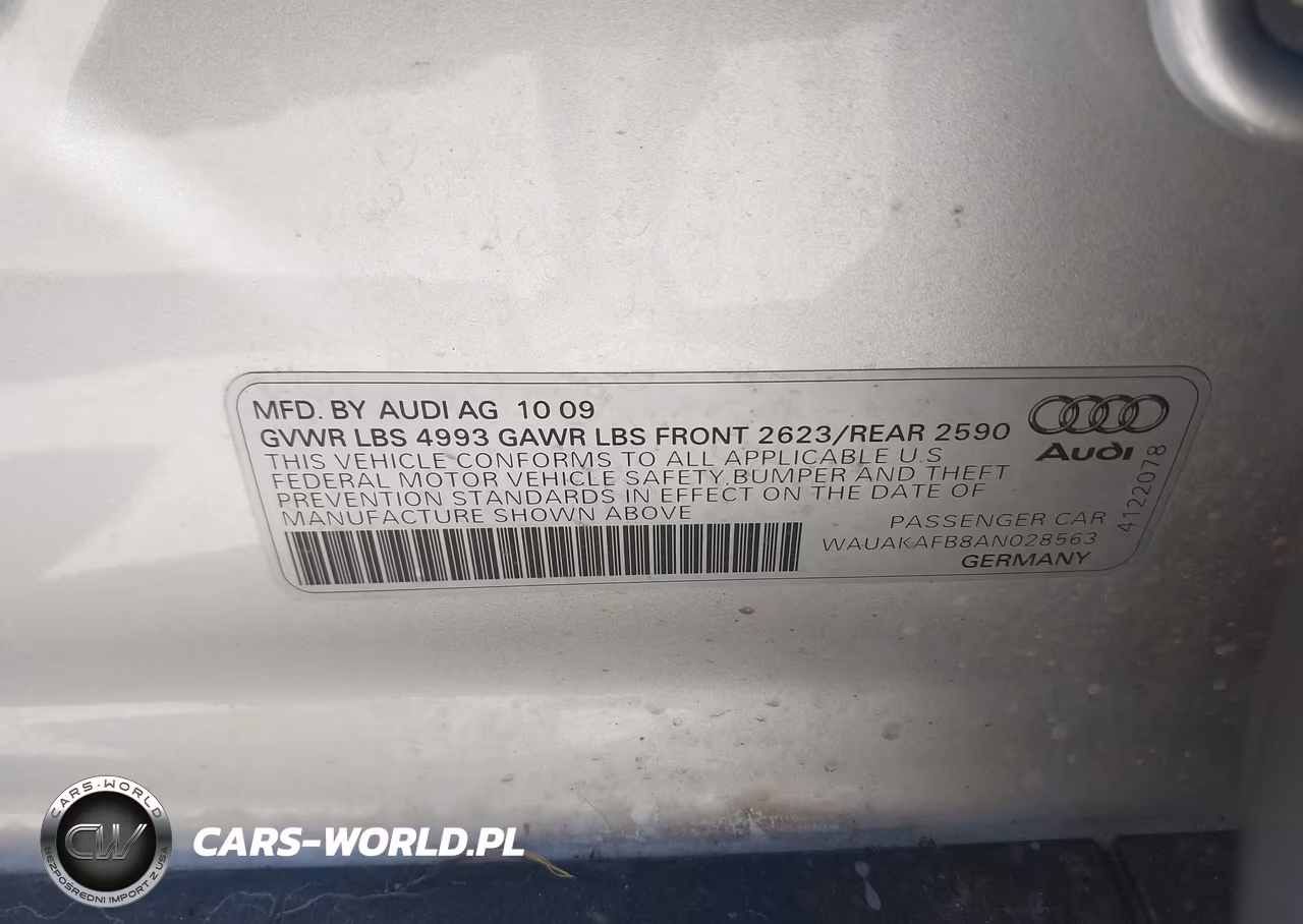 2010 Audi A6 3.2 Premium VIN:WAUAKAFB8AN028563 - 9