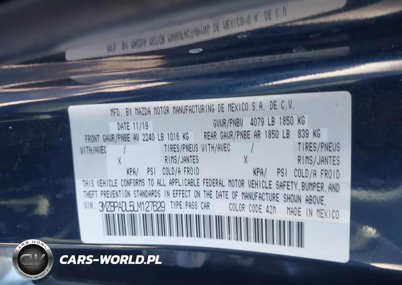 2020 Mazda Mazda3 Preferred Package VIN:3MZBPADL5LM127629 - 9