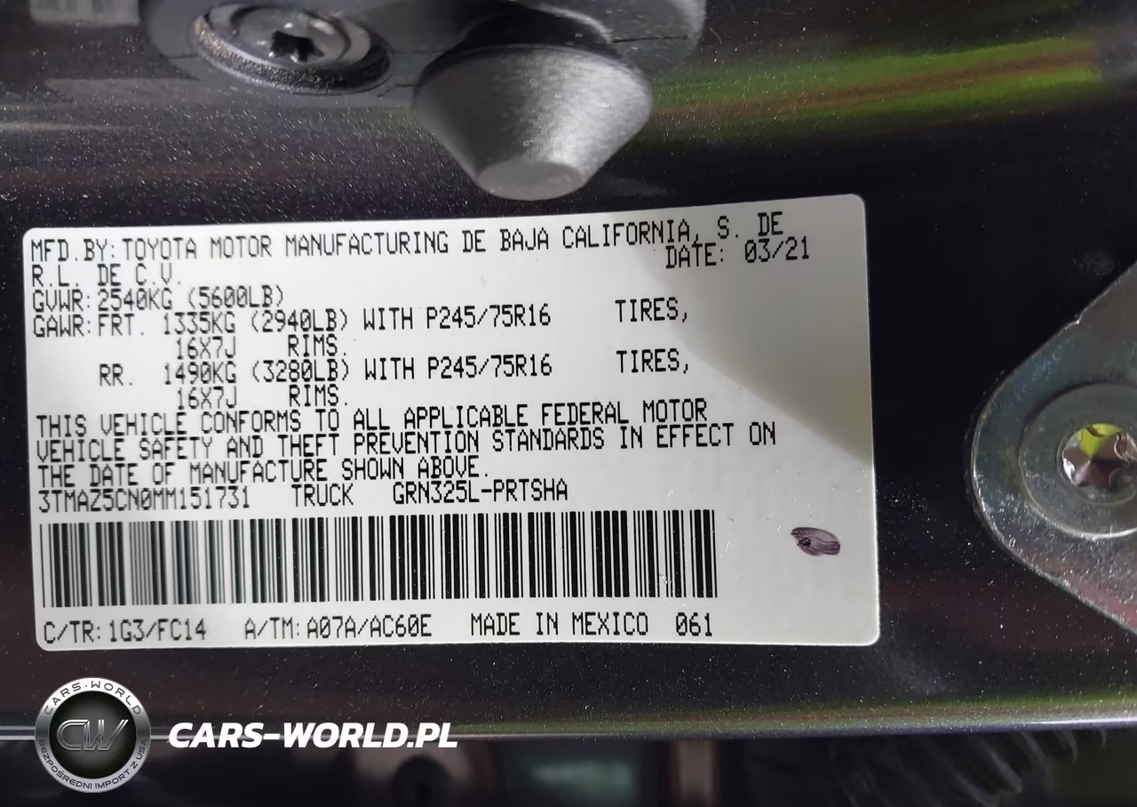2021 Toyota Tacoma Sr5 V6 VIN:3TMAZ5CN0MM151731 - 9