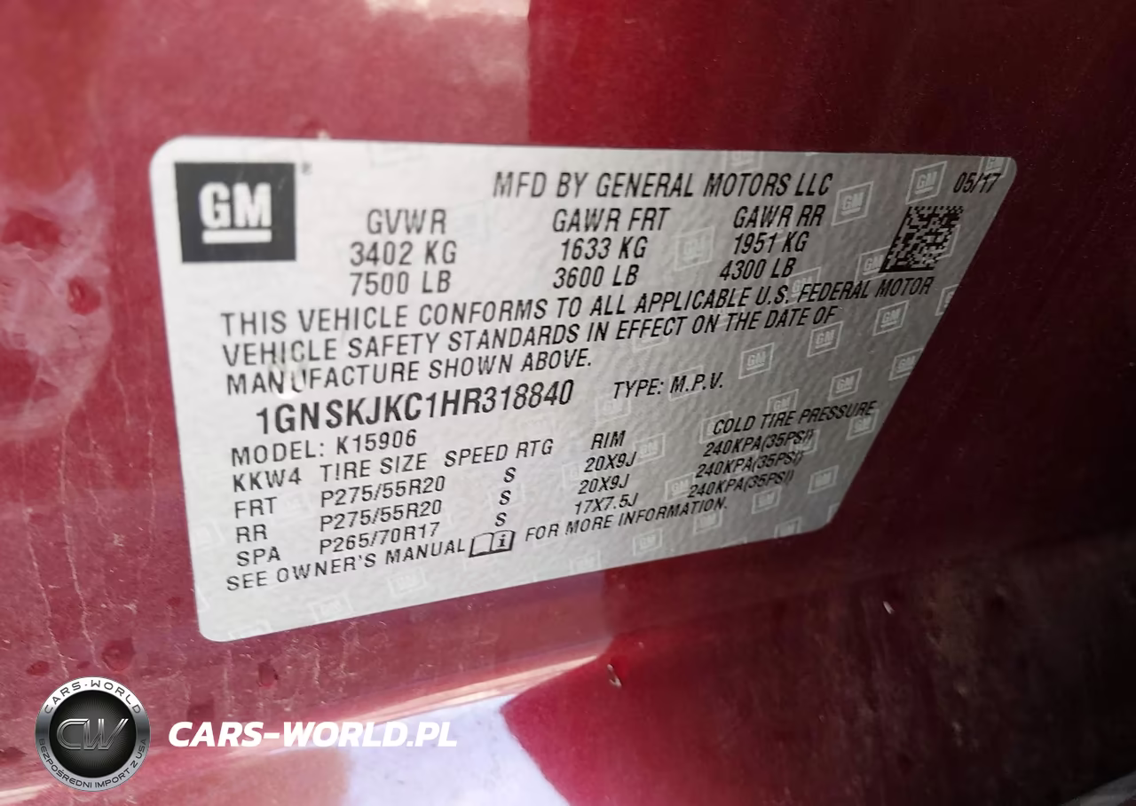 2017 Chevrolet Suburban Premier VIN:1GNSKJKC1HR318840 - 9