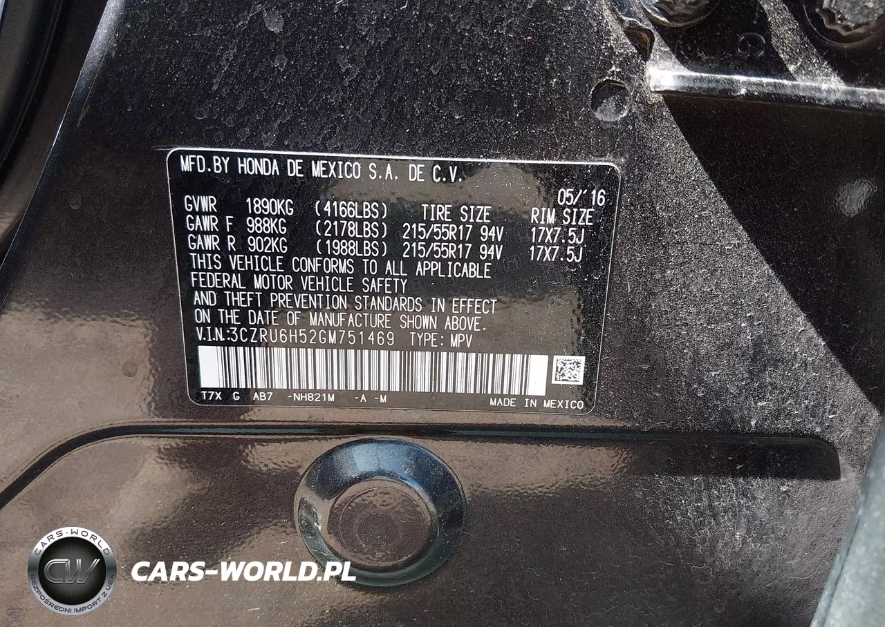 2016 Honda Hr-V Ex VIN:3CZRU6H52GM751469 - 9