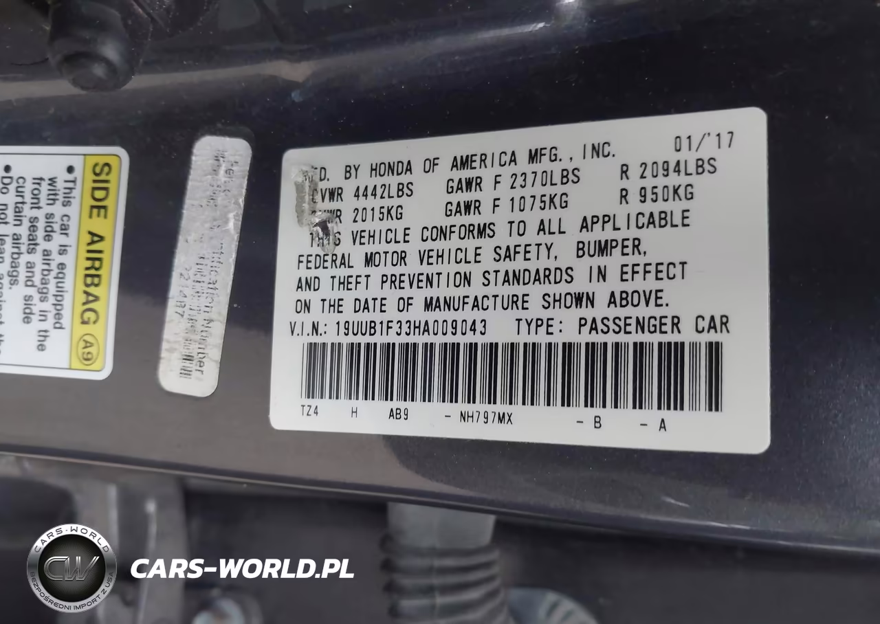 2017 Acura Tlx VIN:19UUB1F33HA009043 - 9