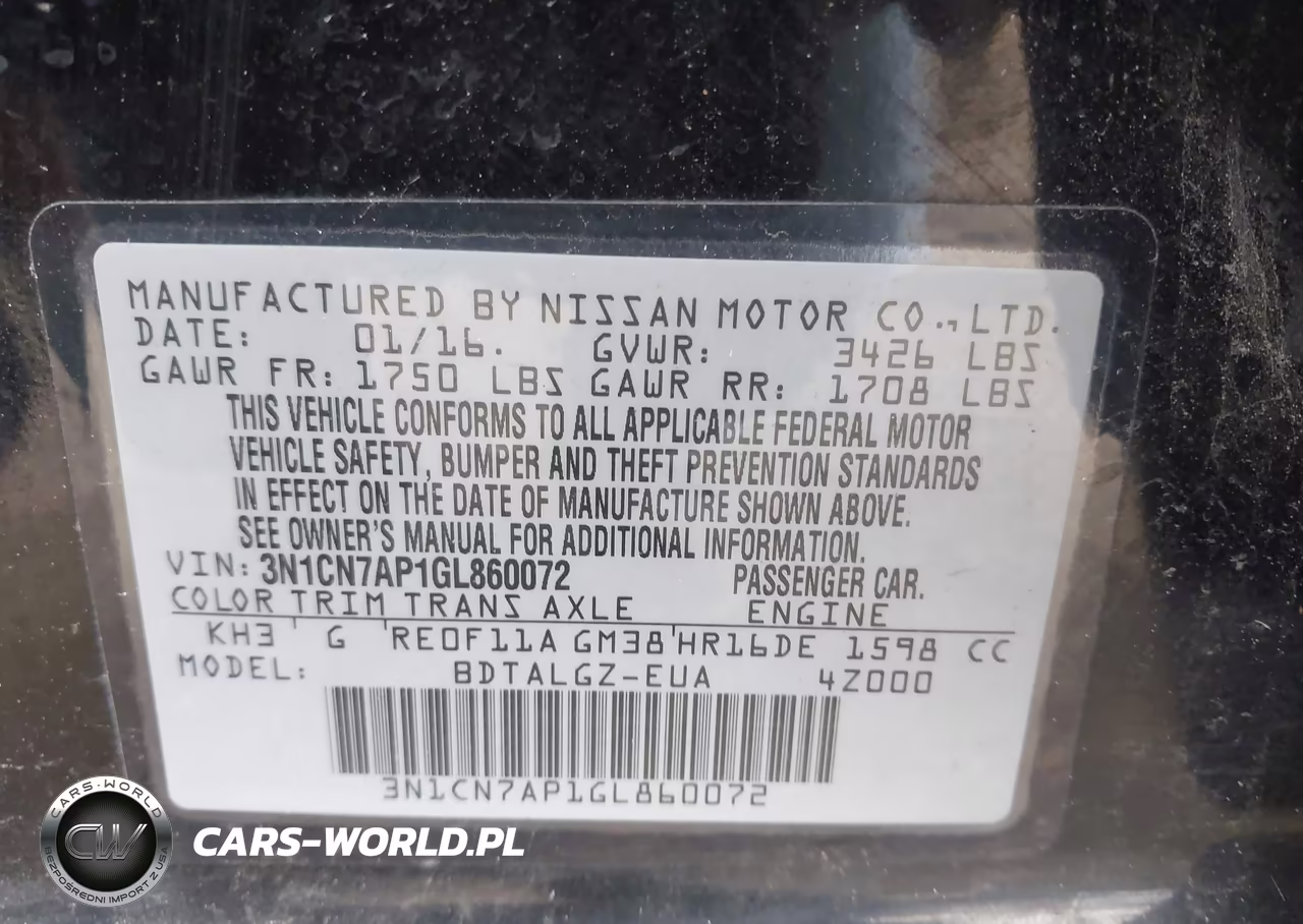 2016 Nissan Versa 1.6 Sl VIN:3N1CN7AP1GL860072 - 9