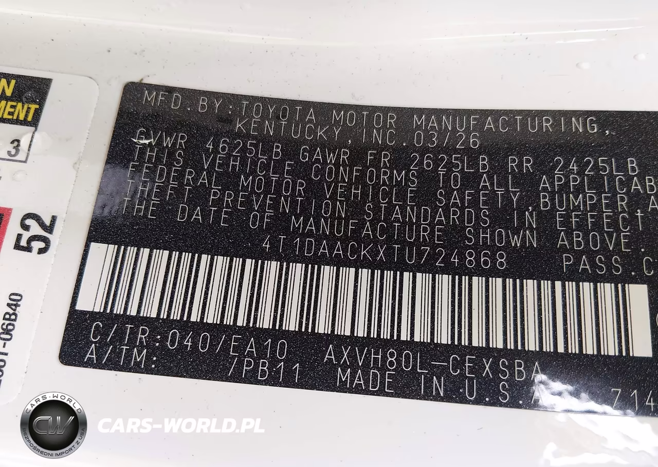 2026 Toyota Camry Se VIN:4T1DAACKXTU724868 - 9