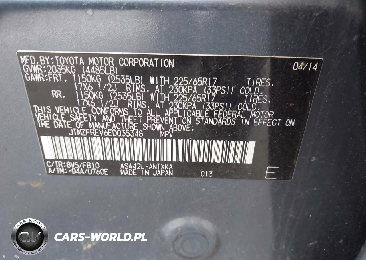 2014 Toyota Rav4 Le VIN:JTMZFREV6ED035348 - 9