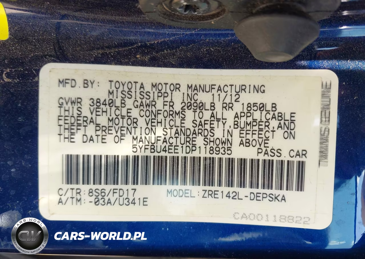 2013 Toyota Corolla S VIN:5YFBU4EE1DP118935 - 9