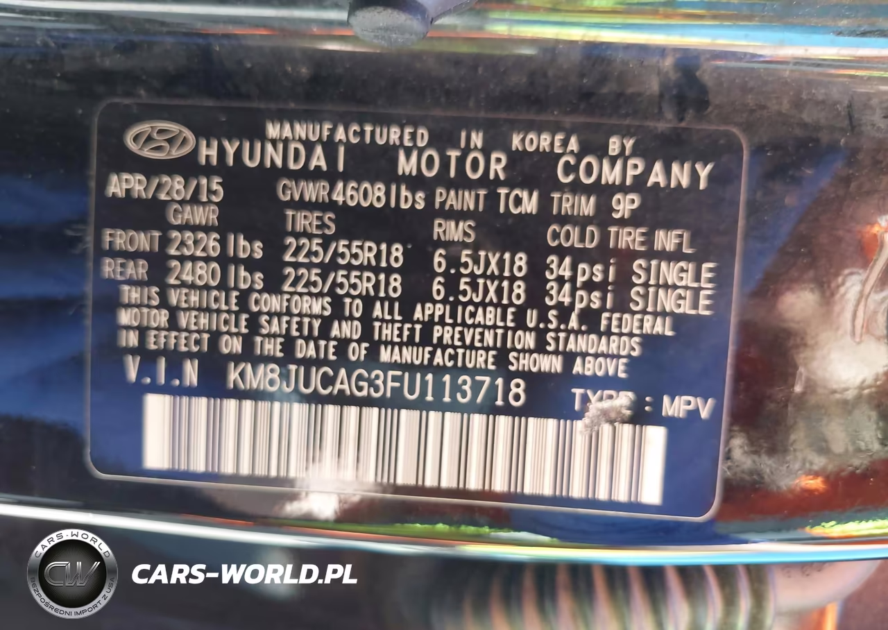 2015 Hyundai Tucson Limited VIN:KM8JUCAG3FU113718 - 9