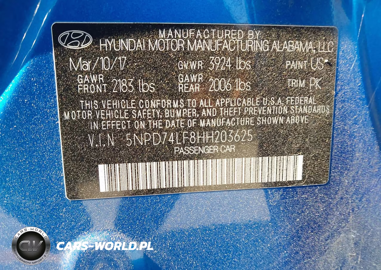 2017 Hyundai Elantra Se VIN:5NPD74LF8HH203625 - 9