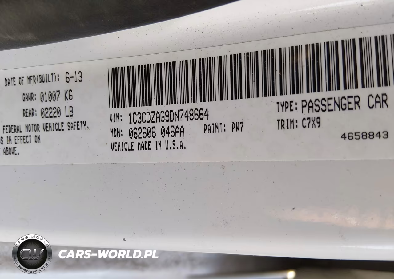 2013 Dodge Avenger Se V6 VIN:1C3CDZAG9DN748664 - 9