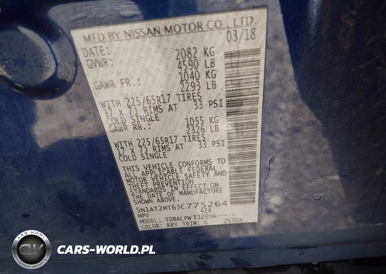 2018 Nissan Rogue S VIN:5N1AT2MT6JC775264 - 9