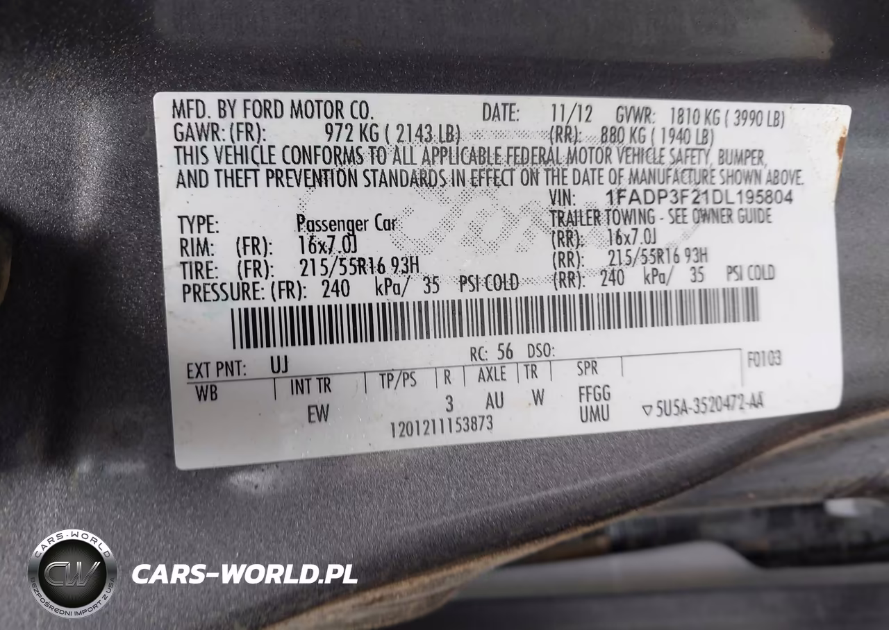 2013 Ford Focus Se VIN:1FADP3F21DL195804 - 9