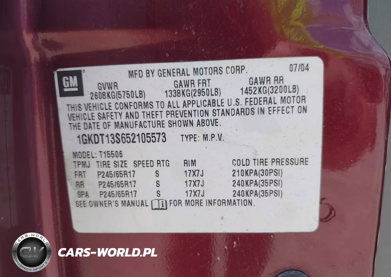 2005 GMC Envoy Sle VIN:1GKDT13S652105573 - 9