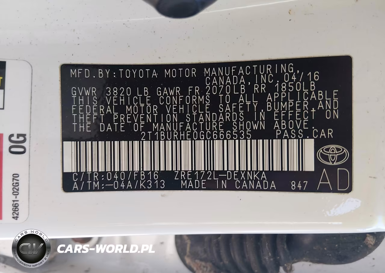 2016 Toyota Corolla Le Plus VIN:2T1BURHE0GC666535 - 9