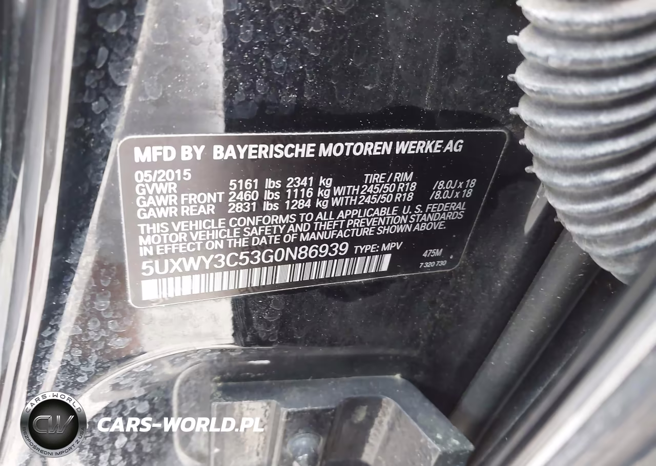 2016 BMW X3 xDrive28D VIN:5UXWY3C53G0N86939 - 9