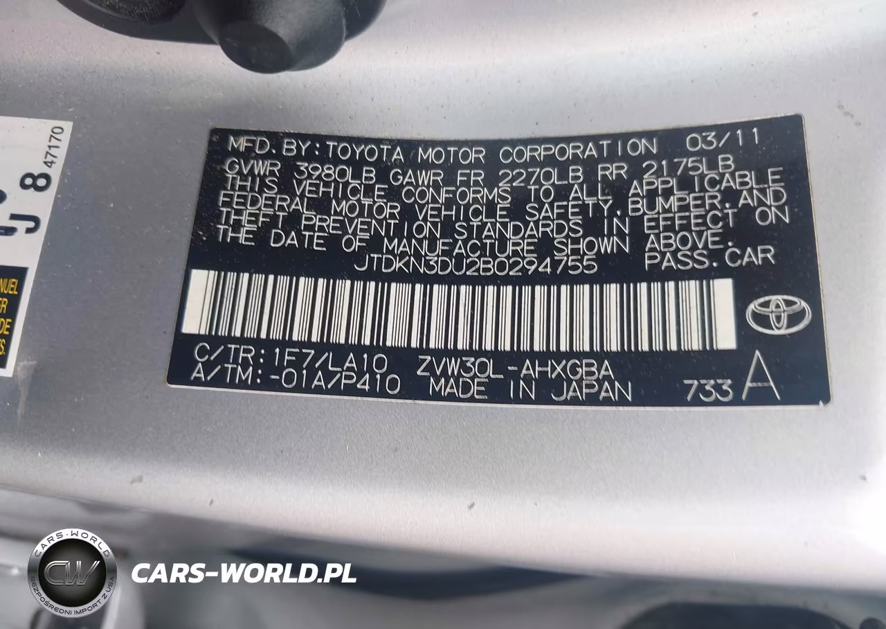 2011 Toyota Prius Four VIN:JTDKN3DU2B0294755 - 9