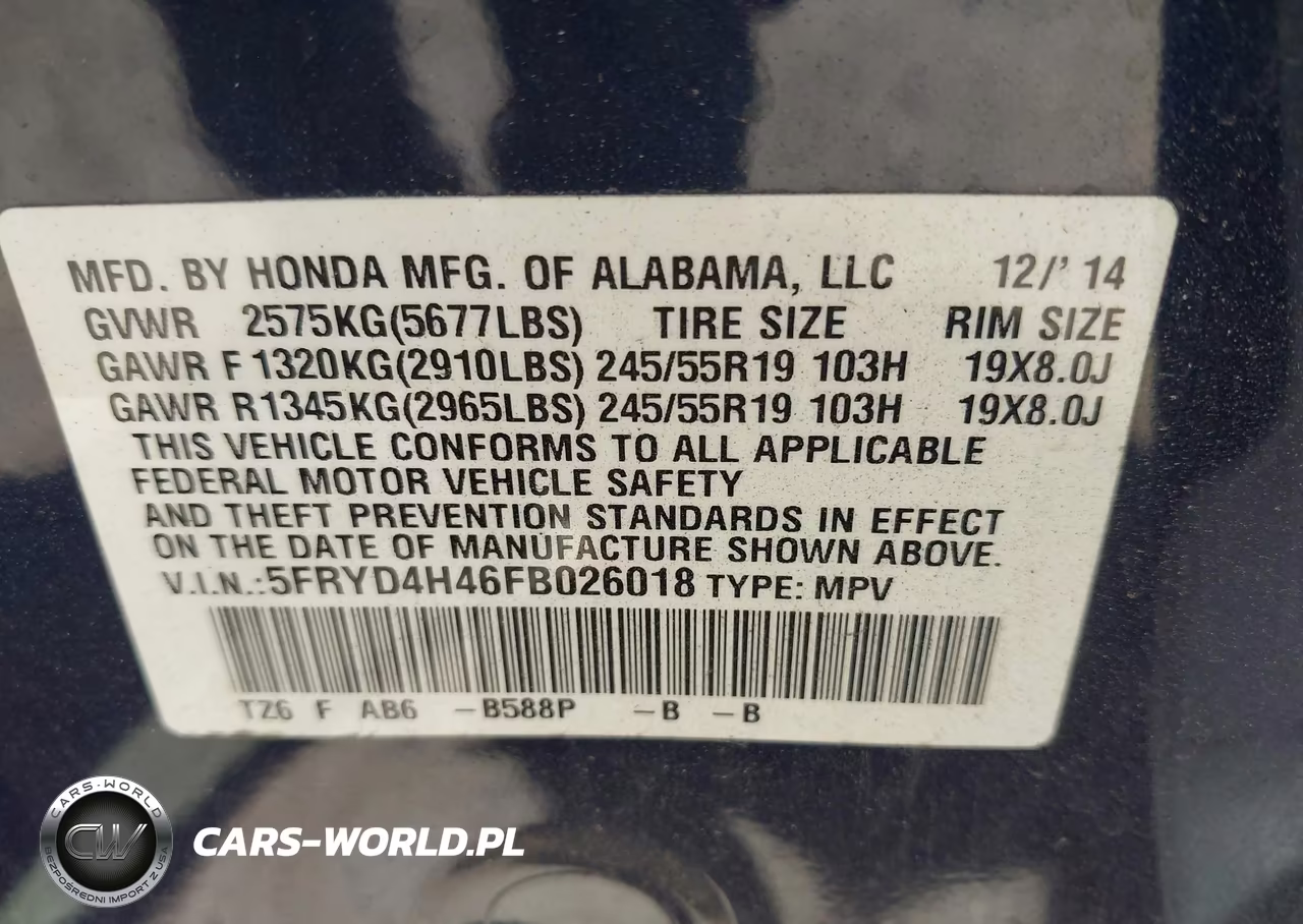 2015 Acura Mdx Technology Package VIN:5FRYD4H46FB026018 - 9