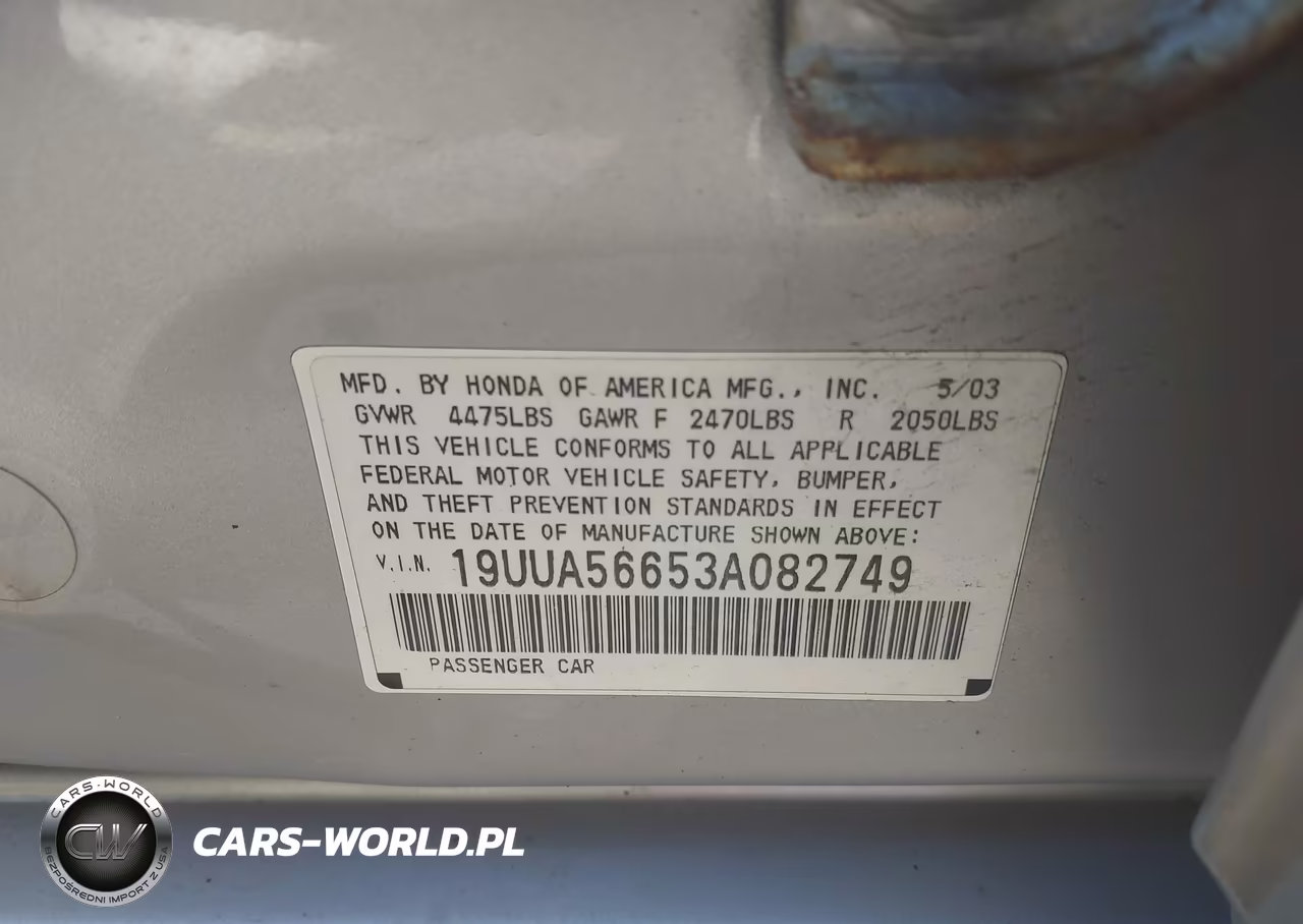 2003 Acura Tl 3.2 VIN:19UUA56653A082749 - 9