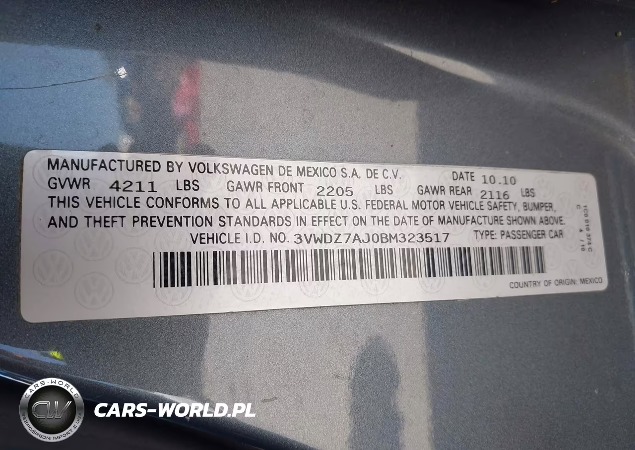 2011 Volkswagen Jetta 2.5L Se VIN:3VWDZ7AJ0BM323517 - 9