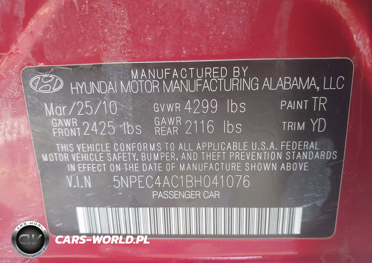 2011 Hyundai Sonata Limited VIN:5NPEC4AC1BH041076 - 9