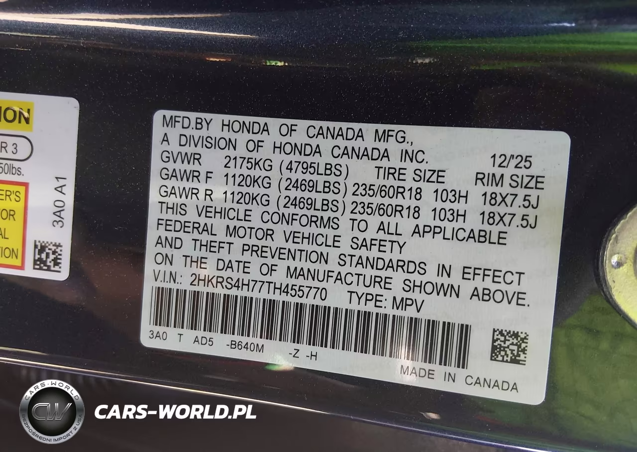 2026 Honda Cr-V Ex-L Awd VIN:2HKRS4H77TH455770 - 9