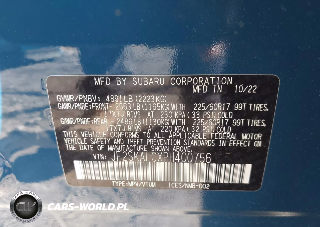 2023 Subaru Forester Wilderness VIN:JF2SKALCXPH400756 - 9