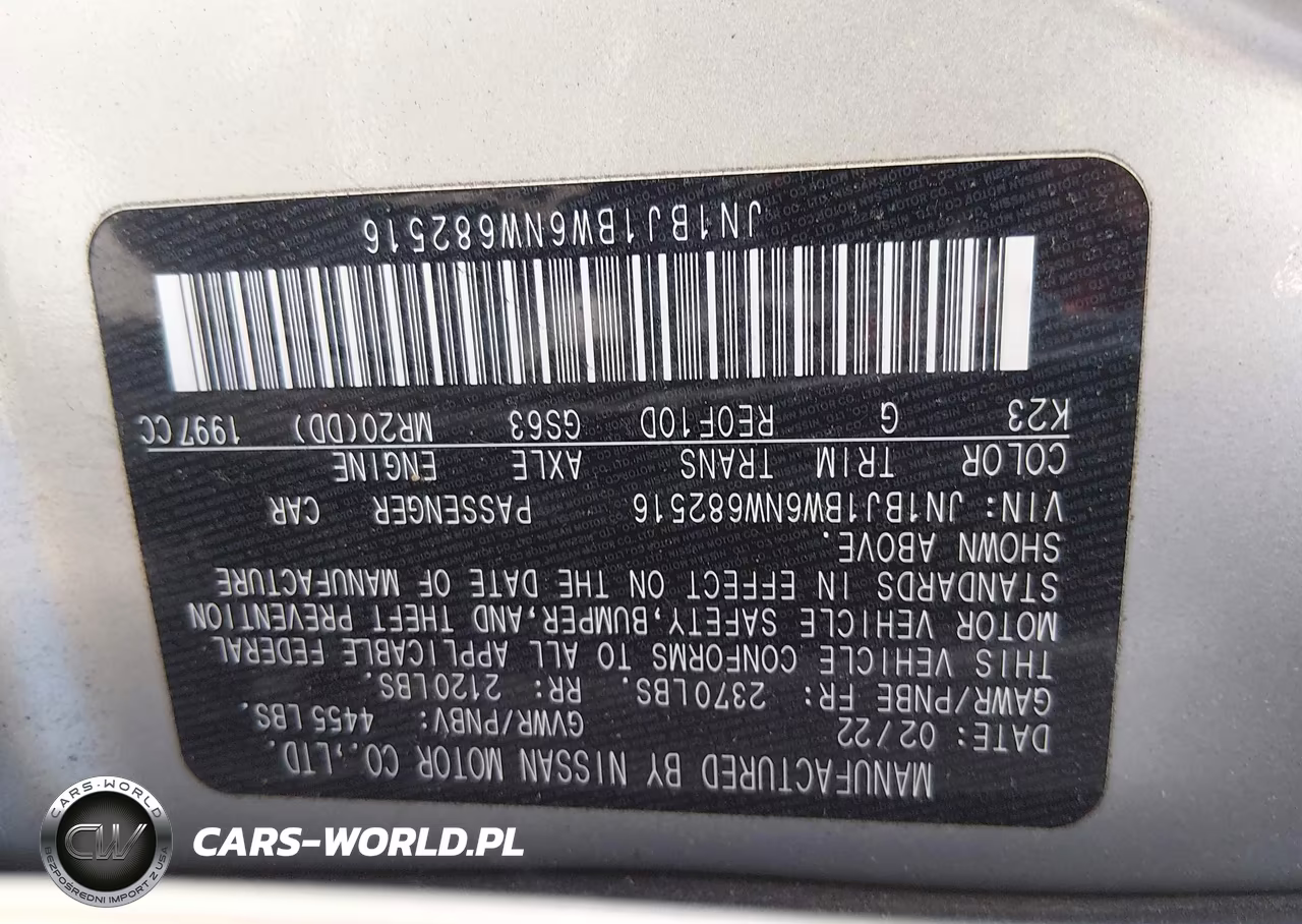 2022 Nissan Rogue Sport Sv Awd Xtronic Cvt VIN:JN1BJ1BW6NW682516 - 9