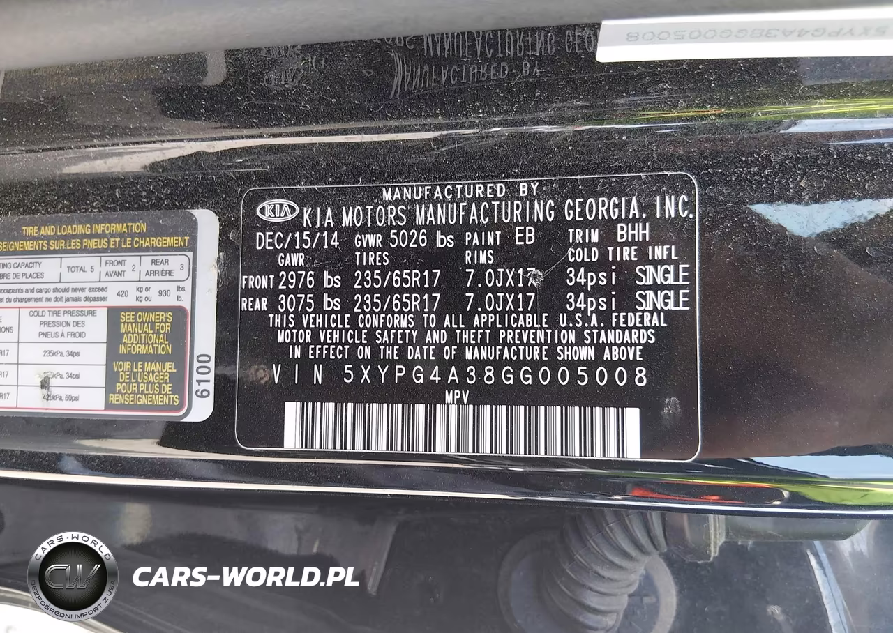 2016 Kia Sorento 2.4L Lx VIN:5XYPG4A38GG005008 - 9
