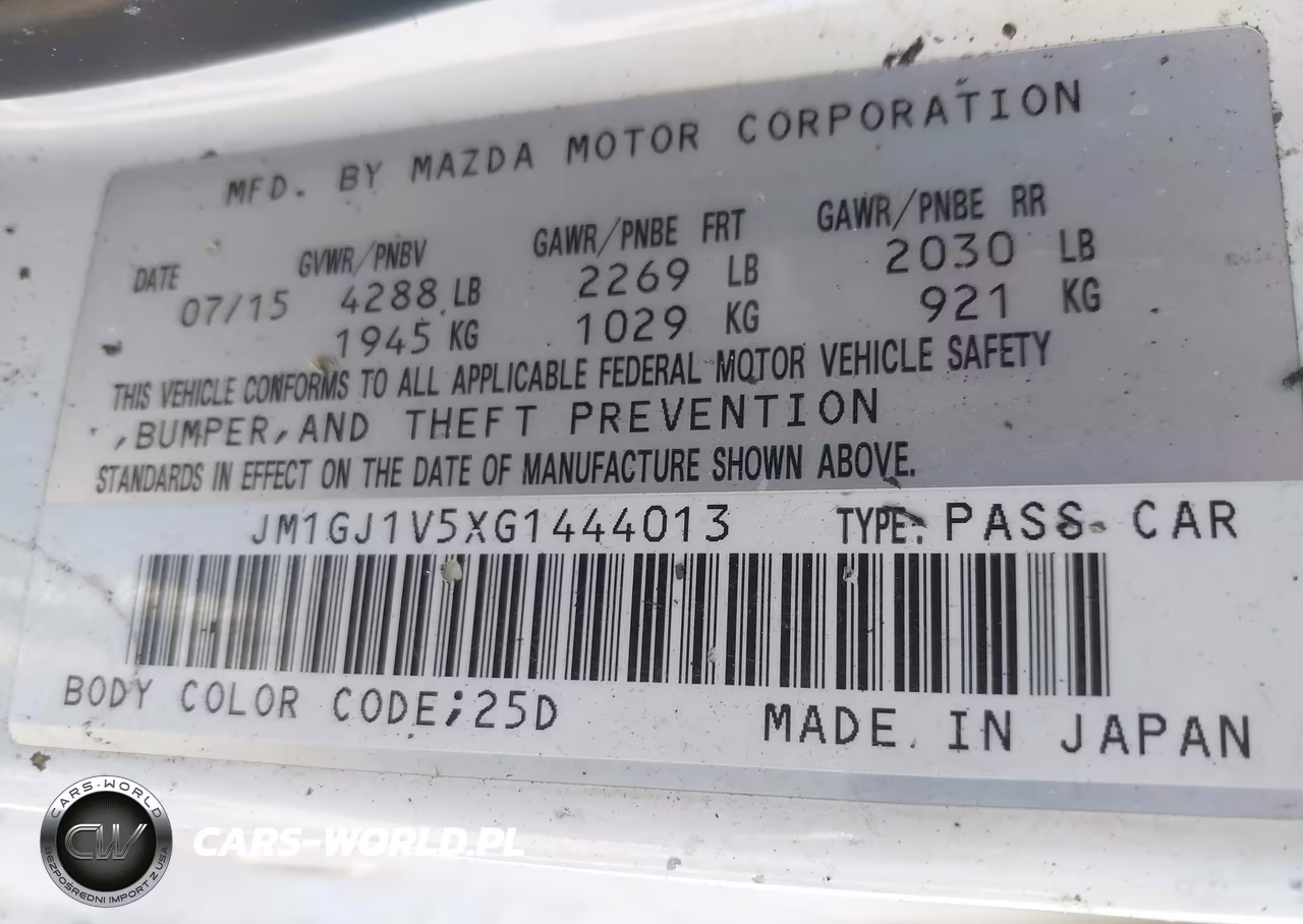 2016 Mazda Mazda6 I Touring VIN:JM1GJ1V5XG1444013 - 9