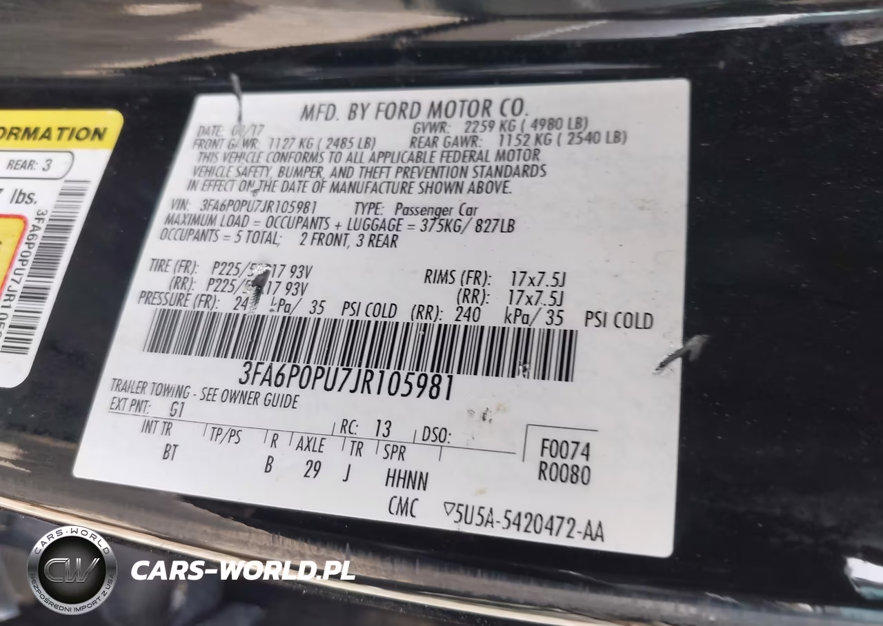 2018 Ford Fusion Energi Se Luxury VIN:3FA6P0PU7JR105981 - 9