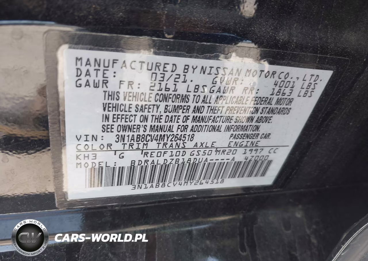 2021 Nissan Sentra Sv Xtronic Cvt VIN:3N1AB8CV4MY264518 - 9