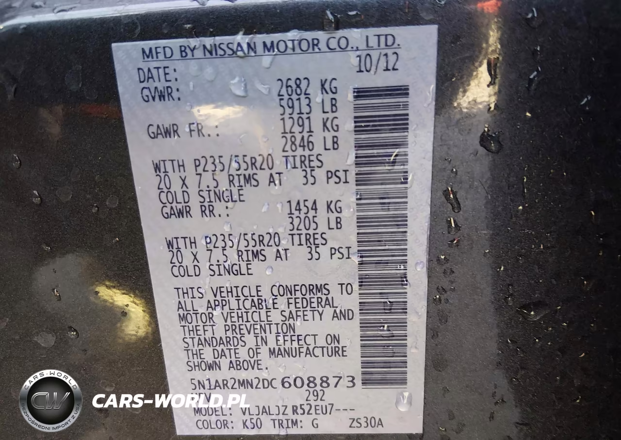 2013 Nissan Pathfinder Platinum VIN:5N1AR2MN2DC608873 - 9