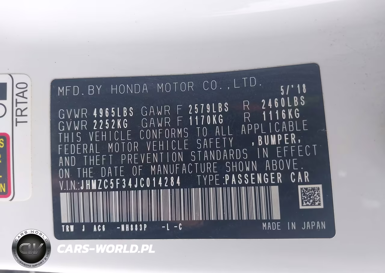 2018 Honda Clarity Plug-In Hybrid Touring VIN:JHMZC5F34JC014284 - 9