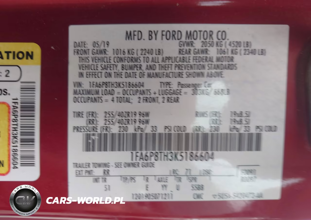 2019 Ford Mustang Ecoboost Premium VIN:1FA6P8TH3K5186604 - 9