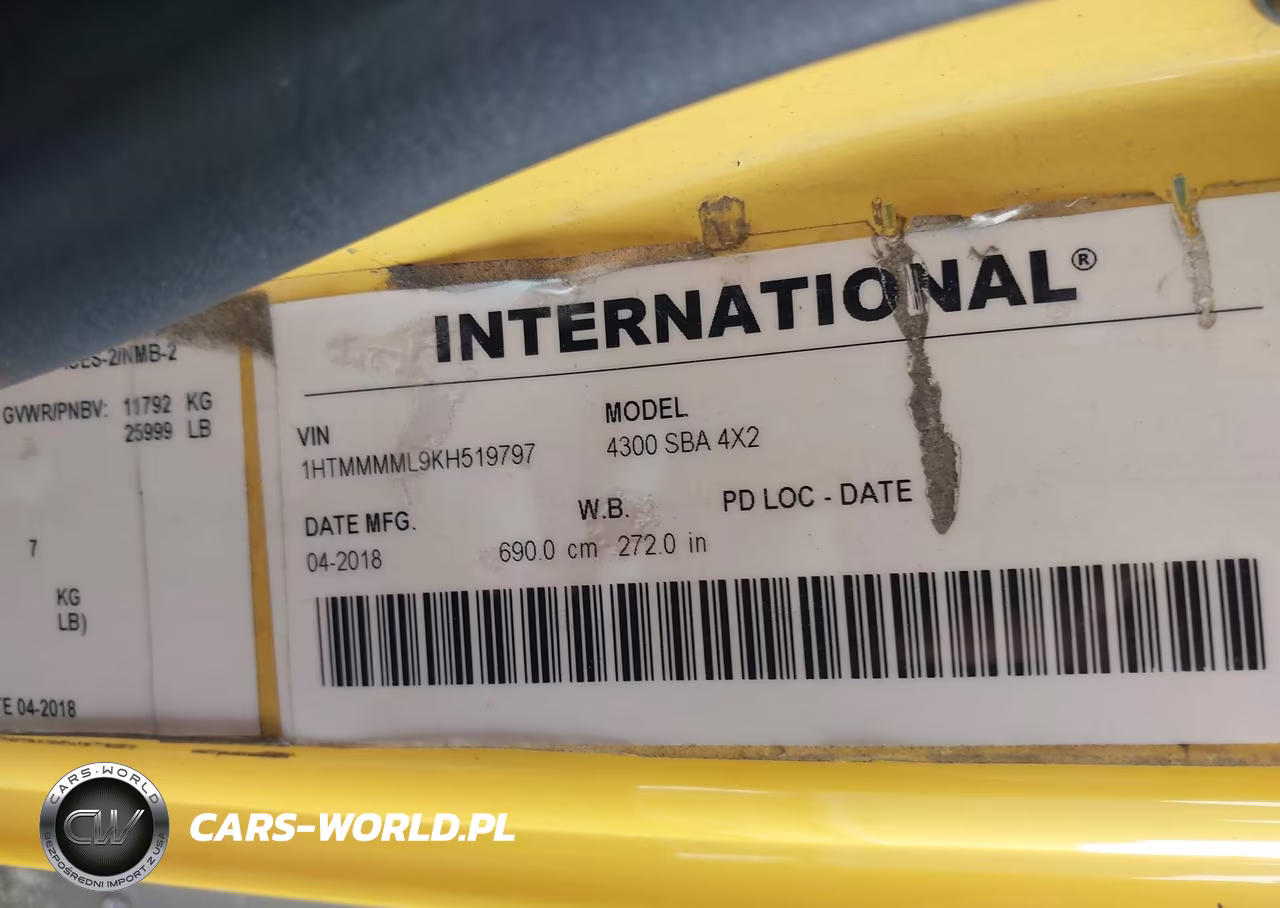 2019 International Durastar 4300 VIN:1HTMMMML9KH519797 - 8