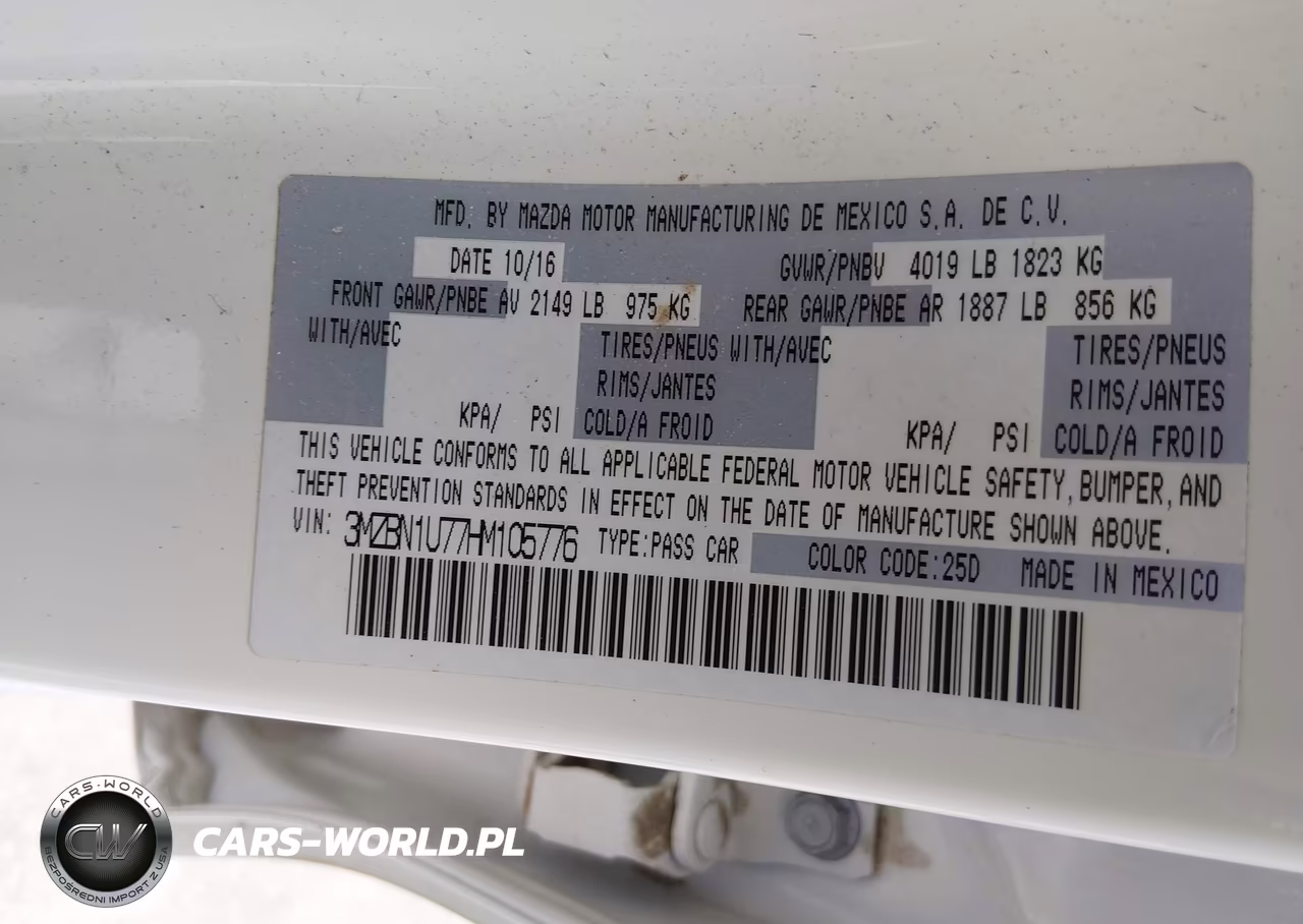 2017 Mazda Mazda3 Sport VIN:3MZBN1U77HM105776 - 9
