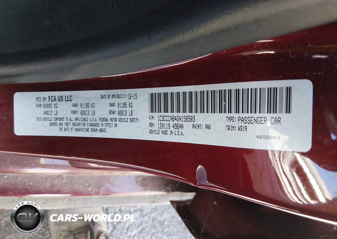 2016 Chrysler 200 Limited VIN:1C3CCCAB4GN156503 - 9
