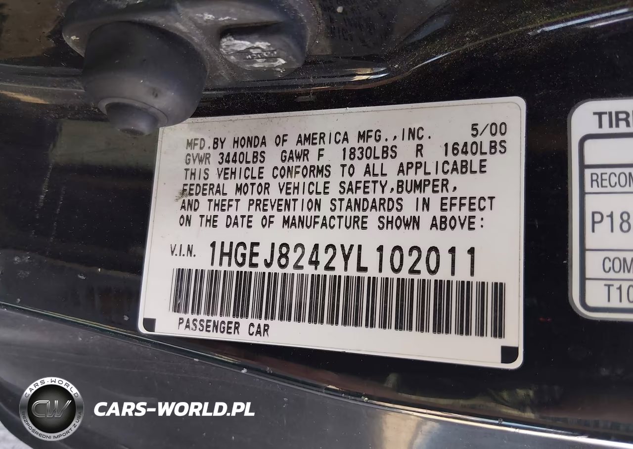 2000 Honda Civic Ex VIN:1HGEJ8242YL102011 - 9