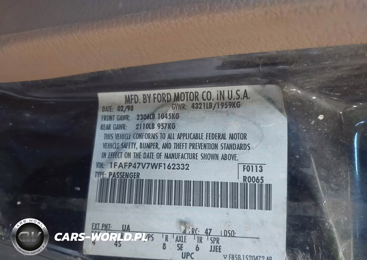 1998 Ford Mustang Svt Cobra VIN:1FAFP47V7WF162332 - 9