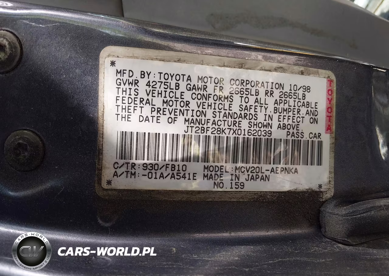 1998 Toyota Camry Le V6 VIN:4T1BF28KXWU049048 - 11