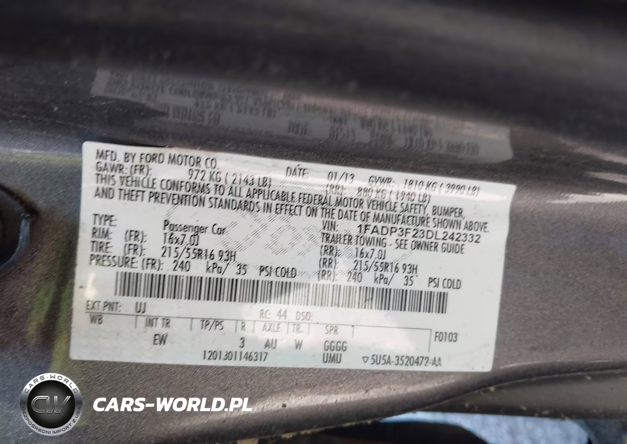 2013 Ford Focus Se VIN:1FADP3F23DL242332 - 9